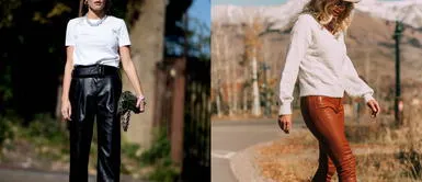 looks pantalones de cuero 5 looks con pantalones efecto piel para marcar tendencia con tus looks este 2022