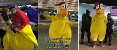 Viral: se disfraza de pollo para sorprender a su familiar en el aeropuerto y es detenido por la policía Se disfraza de pollo para sorprender a su familiar en el aeropuerto y es detenido por la policía