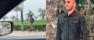 Jefferson Farfán compartió el curioso momento en sus redes. Jefferson Farfán anda por la calle, pero nadie lo distingue en Miraflores