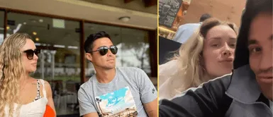 Rodrigo Cuba permanece junto a Ale Venturo pese a 'ampay'. Rodrigo Cuba y Ale Venturo mandan besito a sus seguidores en las redes