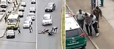 Chofer que presenció asalto embistió a dos ladrones motorizados y permitió su detención Chofer que presenció asalto embistió a dos ladrones motorizados y permitió su detención