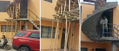 ¿Por dónde va a bajar la gente?: albañiles construyen escalera y el 'diseño' se vuelve viral "¿Por dónde va a bajar la gente?": albañiles construyen escalera y el 'diseño' se vuelve viral