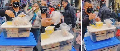Joven peruano hace su agosto vendiendo panetones con mantequilla en el Centro de Lima Joven peruano hace su 'agosto' vendiendo panetones con mantequilla en el Centro de Lima