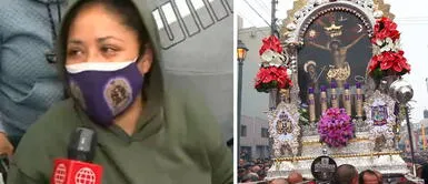 La mujer le pidió al Señor de los Milagros volver a caminar. La mujer le pidió al Señor de los Milagros volver a caminar.