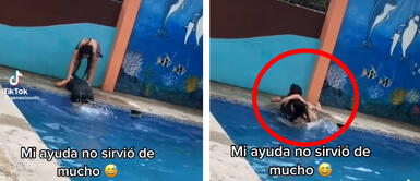 TikTok Viral: intenta ayudar a señora a salir de piscina, pero ambas caen al agua TikTok Viral: intenta ayudar a señora a salir de piscina, pero ambas terminan cayendo al agua