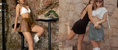 Las gemelas Parodi celebran bautizo Aitana con mágicos vestidos Majo y Mafer Parodi celebran bautizo de bebé Aitana sin Luciana Fuster luciendo mágicos vestidos midi