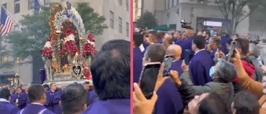 Señor de los Milagros: peruanos realizan la procesión en la ciudad de Nueva York Señor de los Milagros: peruanos realizan la procesión en la ciudad de Nueva York