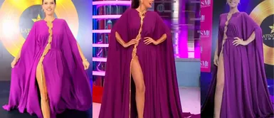 Rebeca Escribens lució vestido de María Pía Copello, pero sufrió accidente. REBECA Escribens LUCE vestido de MARÍA PÍA, pero se ENREDA y pasa ROCHE: “¡No puedo sacar mi pie!” | VIDEO