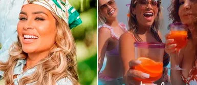 Ethel Pozo disfruta junto a sus compañera de América Hoy. Ethel Pozo disfruta junto a sus compañera de América Hoy.