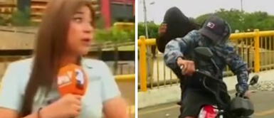 “¿Nos van a robar en vivo?”: reportera advierte a delincuentes motorizados que están saliendo en televisión “¿Nos van a robar en vivo?”: reportera advierte a delincuentes motorizados que están saliendo en televisión