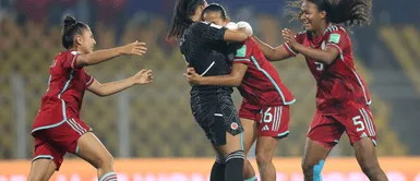 La selección colombiana tardó en entrar al encuentro. Colombia accede a la final del Mundial de Fútbol Femenino Sub-17