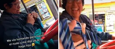 Conductora de cúster se luce atando nudo de corbata de joven pasajero y usuarios de TikTok le agradecen: "Amable y bella" Conductora de cúster se luce atando nudo de corbata de joven pasajero y usuarios de TikTok le agradecen: "Amable y bella"