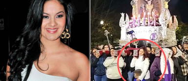 Katty García se unió a la procesión del Señor de los Milagros. Katty García carga en hombros a la figura del Señor de los Milagros en Boston y sorprende a sus seguidores: “Fue un honor cargarte”