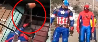 ¡A COMBAZOS! Policías se disfrazan de superhéroes para ingresar a casa y detener a banda criminal ¡A COMBAZOS! Policías se disfrazan de superhéroes para ingresar a casa y detener a banda criminal | VIDEO