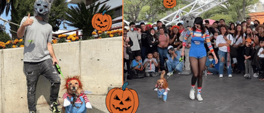 Luisito Comunica y Ary Tenorio disfrazaron a su mascota. Luisito Comunica cautiva con su perrito disfrazado de 'Chucky' por Halloween