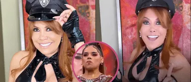 Magaly Medina se disfraza de policía Magaly Medina usa DISFRAZ de POLICÍA y ¿manda INDIRECTA a Giuliana?: “Solidarizándome” | VIDEO