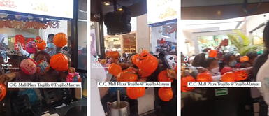 ¡Me van a tumbar la tienda!: decenas de niños y madres rodearon puesto para pedir dulces por Halloween "¡Me van a tumbar la tienda!": decenas de niños y madres rodearon puesto para pedir dulces por Halloween