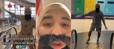 Joven aprovechó para disfrazarse de las persona que más teme en el mundo. Hincha se disfraza del arquero 'bailarín' por Halloween: "Papá Redmayne lo hizo de nuevo"