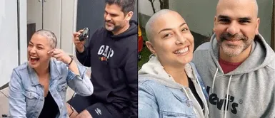 Natalia Salas y su pareja se muestran más unidos que nunca Natalia Salas decidió raparse y su pareja hizo lo mismo para apoyarla: "Me amas tan bonito y amable"