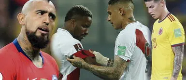 Las estrellas sudamericanas Arturo Vidal y James Rodríguez tampoco irán al Mundial Qatar 2022 porque sus selecciones no clasificaron FARFÁN, GUERRERO y las otras estrellas que no estarán en el MUNDIAL QATAR 2022