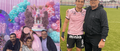 Jorge Cuba se mostró chocho con su nieta. Papá de Rodrigo emocionado en la fiesta de la hija de Melissa Paredes: "Los Cuba y nuestra nieta"