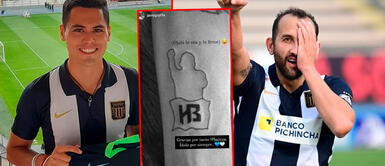 Hincha de Alianza se tatuó la silueta de Hernán Barcos HINCHA de ALIANZA LIMA se tatuó a HERNÁN BARCOS y él reacciona: "Estás loco" | FOTO