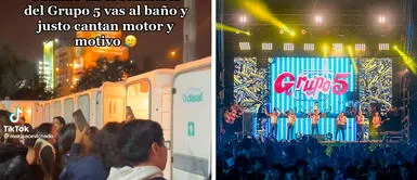 ¡Hasta en el baño! Fanáticas del Grupo 5 no dejaron de entonar canciones ni en la fila para los servicios higiénicos ¡Hasta en el baño! Fanáticas del Grupo 5 no dejaron de entonar canciones ni en la fila para los servicios higiénicos