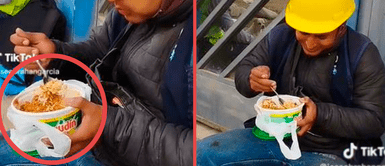 Obrero lleva su comida en curioso táper y sus compañeros lo trolean: “Tiempos difíciles” Obrero lleva su comida en curioso táper y sus compañeros lo trolean: “Tiempos difíciles”
