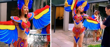 Ale Barnechea deslumbra con traje reciclado de Guacamayo para representarnos en el 'Miss Teen Beauty Pageant' Ale Barnechea deslumbra con traje reciclado de Guacamayo para representarnos en el 'Miss Teen Beauty Pageant'