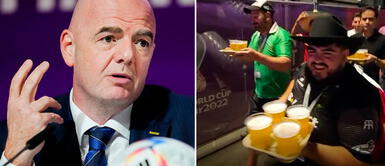El presidente de la FIFA, Gianni Infantino, no consideró un problema la prohibición de venta de cervezas en los estadios de Qatar GIANNI INFANTINO explicó por qué no se venderán CERVEZAS en los estadios del MUNDIAL QATAR 2022