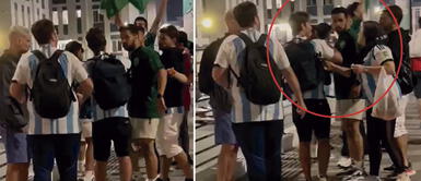 Argentinos y árabes casi se van a las manos en Qatar "Nos provocaron": ARGENTINOS casi se pelean con los hinchas de ARABIA SAUDITA en QATAR | VIDEO