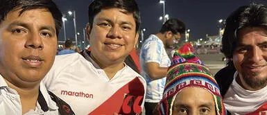 Hinchas peruanos alientan a Argentina, Brasil, Uruguay y Ecuador Compatriotas en Qatar: "Somos de Perú, pero venimos a apoyar a Sudamérica" | FOTO