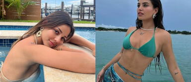 Flavia Laos y Luciana Fuster con bikinis animal print Flavia Laos y Luciana Fuster ARRASAN con duelo de BIKINIS luciendo el print más feroz y AUDAZ