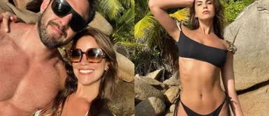 Valeria Piazza bikini animal print VALERIA PIAZZA goza luna de miel de ensueño con BIKINI balconette en paradisiaca ISLA AFRICANA