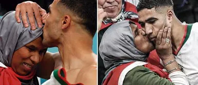 Hakimi celebró la história victoria de Marruecos sobre España junto a su madre. HAKIMI anotó GOL DEL TRIUNFO de MARRUECOS sobre ESPAÑA y se lo dedicó a su MAMÁ con tierno gesto | VIDEO