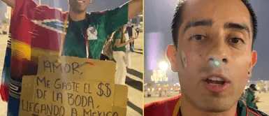 El hincha causó sensación en redes sociales. "Si no se quiere casar, no me ama": HINCHA MEXICANO se gastó todo el dinero de su boda para VIAJAR A QATAR