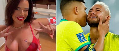 La croata Ivana Knoll trolea a Neymar y toda la selección de Brasil NOVIA DEL MUNDIAL se burló de la eliminación de BRASIL con polémico gesto | VIDEO