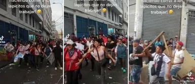 Crisis política: comerciantes de Mesa Redonda CORRETEAN a PALOS a manifestantes Crisis política: comerciantes de Mesa Redonda CORRETEAN a PALOS a manifestantes