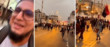 Joven fue al Mercado Central y le agarran las protestas: "Yo solo vine a hacer mis compras" | VIDEO Joven fue al Mercado Central y le agarran las protestas: "Yo solo vine a hacer mis compras" | VIDEO