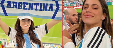 Rosángela Espinoza estuvo presente en el triunfo de Argentina sobre Países Bajos, en los cuartos de final ¿Tini o Rosángela Espinoza?: 'Rous' se autoproclama la cábala de Argentina | VIDEO