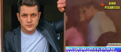 Gino Pesaressi es captado besándose con nueva pareja. Gino Pesaressi ampayado en fiesta besándose con quien sería su nuevo amor | VIDEO