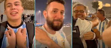 Aficionados se mostraron emocionados con victoria de Argentina. "Messi ya es más que Maradona y Pelé": Hinchas argentinos celebran tras ganar la Copa del Mundo | VIDEO