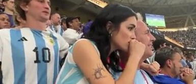 Lali Espósito fue elegida por FIFA para cantar el himno de Argentina previo a la gran final. Foto: captura Twitter Denuncian a sujeto que acosó sexualmente a la actriz Lali Esposito en pleno partido de la selección de Argentina | VIDEO