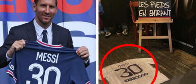 Camiseta de Lionel Messi es usada como alfombra en bar de Francia: “No olvides limpiarte los pies” Camiseta de Lionel Messi es usada como alfombra en bar de Francia: “No olvides limpiarte los pies”
