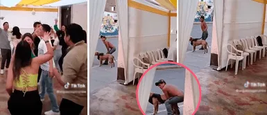 TikTok: Indigente se vacila bailando junto a su mascota afuera de una fiesta y la escena es viral TikTok: Indigente se vacila bailando junto a su mascota afuera de una fiesta y la escena es viral