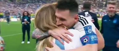 Lionel Messi abrazó a la señora Antonia Farias tras campeonar en el Mundial Qatar 2022 El emotivo gesto de Messi: la mujer que abrazó no fue su mamá, fue la cocinera de Argentina