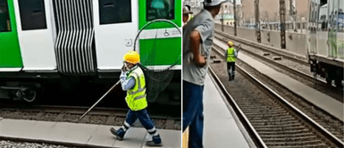 El perrito se escapaba de las autoridades por miedo. Perrito queda atrapado en las vías del tren y paraliza las operaciones desde SJL