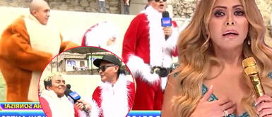 Chino Risas minimiza a Gisela Valcárcel y se caracteriza de papá noel para dar regalos a niños Chino Risas minimiza a Gisela y devuelve la ilusión a los niños: "Papá Noel está dando regalos"