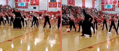 Cura rompe la pista de baile con música electrónica junto a grupo de porristas y se vuelve viral en TikTok Cura rompe la pista de baile con música electrónica junto a grupo de porristas y se vuelve viral en TikTok