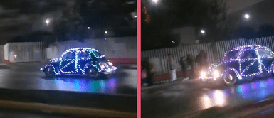 NAVIDAD: Auto causa sensación con divertido decorado navideño NAVIDAD: Auto causa sensación con divertido decorado navideño